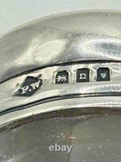 Antique Sterling Silver & Cut Glass Bottle London 1918 Frederick Wich