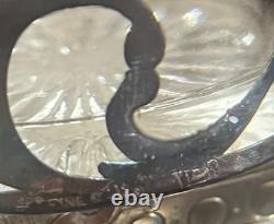 Antique Sterling Silver Cut Glass Open Salts in Box Alvin Co (Set of 6)