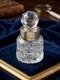 Antique Sterling Silver & Cut Glass Perfume Bottle Birmingham 1900 Vanity Decor