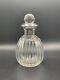 Antique Sterling Silver & Cut Glass Perfume Bottle Birmingham 1925