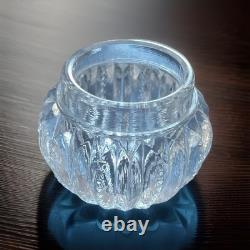 Antique Sterling Silver & Cut Glass Vanity Jar Art Nouveau Repousse Rose Lid