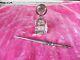 Antique Sterling Silver Fountain Pen With Sterling Silver And Glass Inkwell