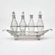 Antique Sterling Silver Glass Cruet Set With Stand English William Abdy 1784 288g