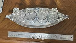 Antique Sterling Silver Glass Cruet Set with Stand English William Abdy 1784 288g Antique Sterling Silver Glass Cruet Set with Stand English William Abdy 1784 288g