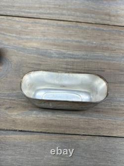 Antique Sterling Silver Glass Hip Flask London Please READ