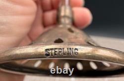 Antique Sterling Silver Glass Rod Hat Holder Millinery Display Stand