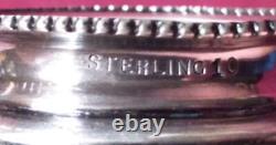 Antique Sterling Silver Lid Inkwell Vanity Desk Dresser Jar Brilliant Cut Glass