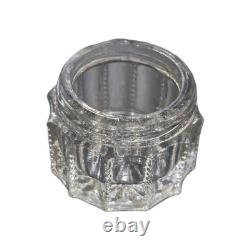 Antique Sterling Silver Repoussé Vanity Jar Art Nouveau Floral Lid Cut/Press