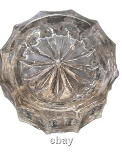 Antique Sterling Silver Repoussé Vanity Jar Art Nouveau Floral Lid Cut/Press