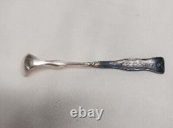 Antique Sterling Silver Salt Cellar Reed & Barton Original Spoon & Glass Insert