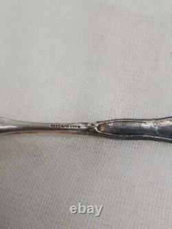 Antique Sterling Silver Salt Cellar Reed & Barton Original Spoon & Glass Insert