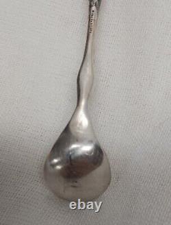 Antique Sterling Silver Salt Cellar Reed & Barton Original Spoon & Glass Insert