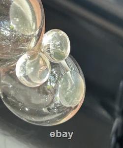 Antique Sterling Silver Salt & pepper Conjoined Bottle Blown Glass Unique