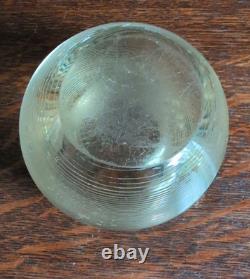 Antique Sterling Silver Threaded Crystal Glass Match Striker MCM Look