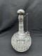 Antique Sterling Silver Top & Collar Cut Glass Decanter, 9