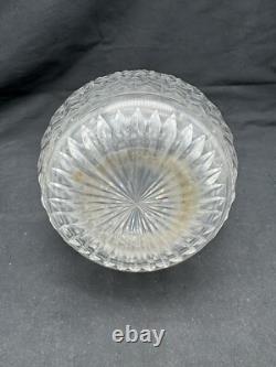Antique Sterling Silver Top & Collar Cut Glass Decanter, 9