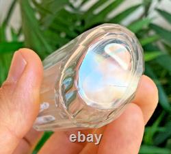 Antique Sterling Silver Topped Cut Glass Perfume Scent Bottle London Hallmark