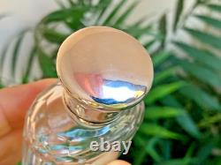 Antique Sterling Silver Topped Cut Glass Perfume Scent Bottle London Hallmark
