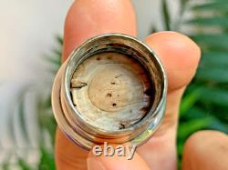 Antique Sterling Silver Topped Cut Glass Perfume Scent Bottle London Hallmark