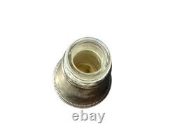 Antique Sterling Silver Weighted Bell Shape Salt Pepper Shaker with Glass Insert