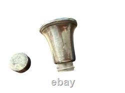 Antique Sterling Silver Weighted Bell Shape Salt Pepper Shaker with Glass Insert