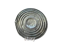 Antique Sterling Silver Weighted Bell Shape Salt Pepper Shaker with Glass Insert