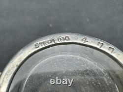 Antique Sterling Silver and Glass Salt & Pepper Shakers, 60 grams