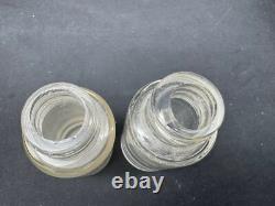 Antique Sterling Silver and Glass Salt & Pepper Shakers, 60 grams