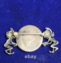 Antique Sterling dragons breath Brooch Sterling Silver Opal GlassPixie's Antique Sterling dragons breath Brooch Sterling Silver Opal GlassPixie's
