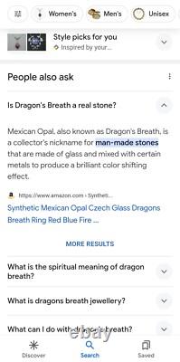 Antique Sterling dragons breath Brooch Sterling Silver Opal GlassPixie's Antique Sterling dragons breath Brooch Sterling Silver Opal GlassPixie's