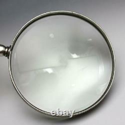 Antique Tiffany & Co. LARGE 4 Diameter Sterling Silver Desk Magnifying Glass