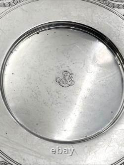 Antique Tiffany & Co Sterling Silver Caviar Tray with Glass Insert Pattern 18220