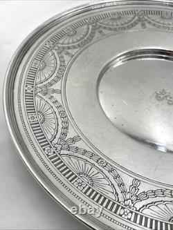 Antique Tiffany & Co Sterling Silver Caviar Tray with Glass Insert Pattern 18220