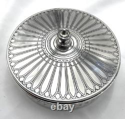 Antique Tiffany & Co Sterling Silver Caviar Tray with Glass Insert Pattern 18220