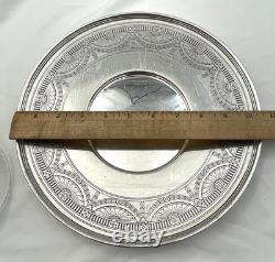 Antique Tiffany & Co Sterling Silver Caviar Tray with Glass Insert Pattern 18220
