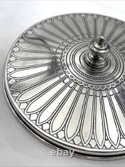 Antique Tiffany & Co Sterling Silver Caviar Tray with Glass Insert Pattern 18220