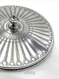 Antique Tiffany & Co Sterling Silver Caviar Tray with Glass Insert Pattern 18220