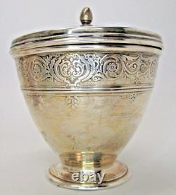 Antique Tiffany & Co Sterling Silver Covered Sauce Pot Glass Liner