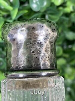 Antique Tiffany & Co. Sterling Silver Double Perfume Glass Bottle 1884 Etched