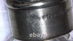 Antique Unger Brother Facet Cut Glass Scent Decanter with Sterling Silver Cap