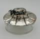 Antique Victorian Brittania Sterling Silver Glass Butter Dish He Maker's Mark