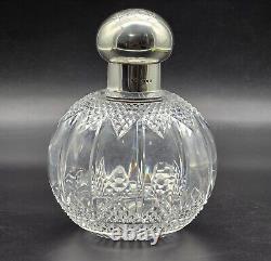 Antique Victorian Cut Crystal Glass/Sterling Silver Cap Cologne Bottle UK/1890