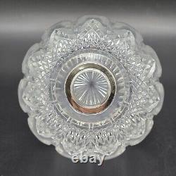 Antique Victorian Cut Crystal Glass/Sterling Silver Cap Cologne Bottle UK/1890
