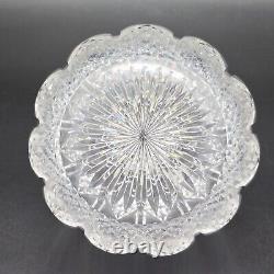 Antique Victorian Cut Crystal Glass/Sterling Silver Cap Cologne Bottle UK/1890