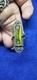 Antique Victorian Sterling Silver Ring Size 8 Green Glass Baguette &