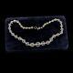 Antique Vintage Deco Sterling Silver Plated Faceted Crystal Glass Bead Necklace