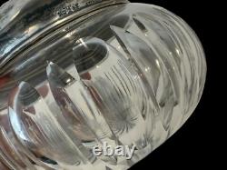 Antique/Vintage Victorian Sterling Silver Poppy & Cut Glass Dresser Vanity Jar