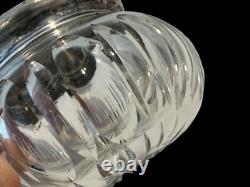 Antique/Vintage Victorian Sterling Silver Poppy & Cut Glass Dresser Vanity Jar