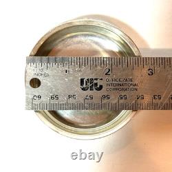 Antique Watrous Mtg Co Sterling Silver Glass Coasters (2) Stamped 2.185 Ozt