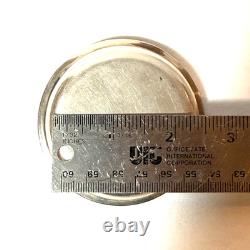 Antique Watrous Mtg Co Sterling Silver Glass Coasters (2) Stamped 2.185 Ozt